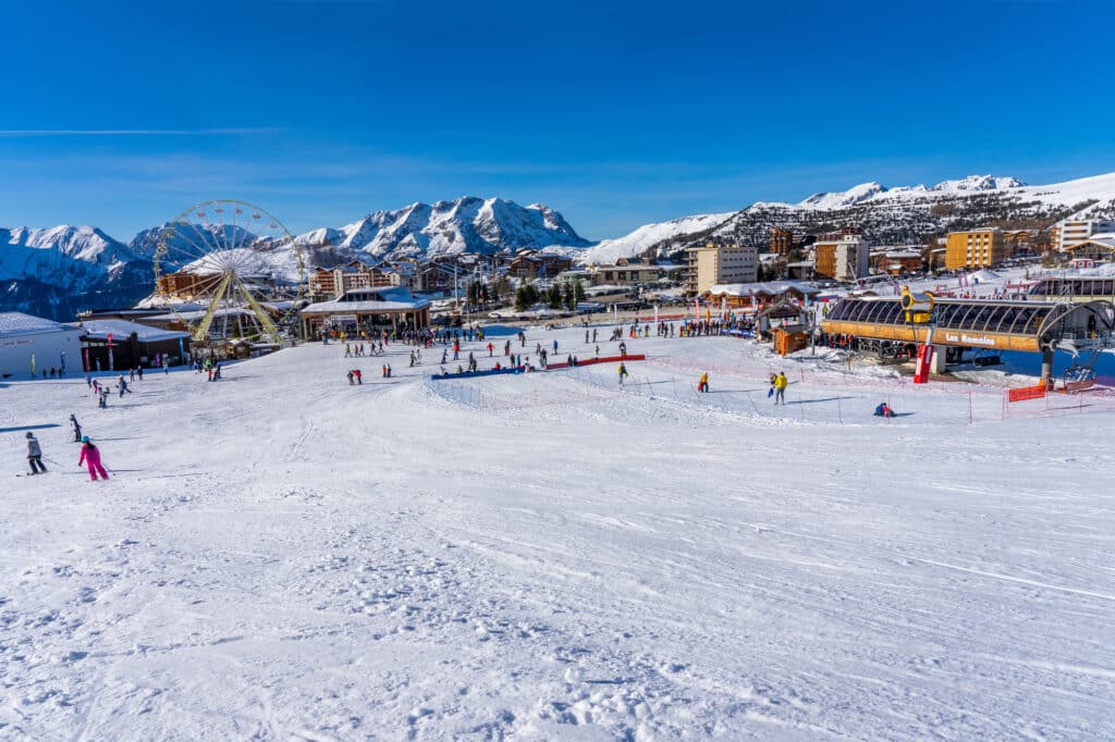 Arrivée de pistes à L’Alpe d’Huez