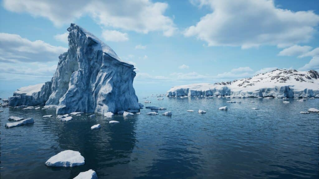 Un iceberg en antarctique au mois de décembre