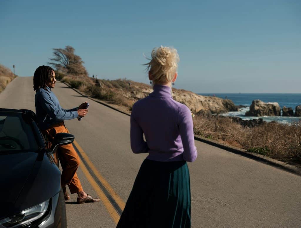 Pause en bord d'océanprévu dans l'organisation d'un road trip.