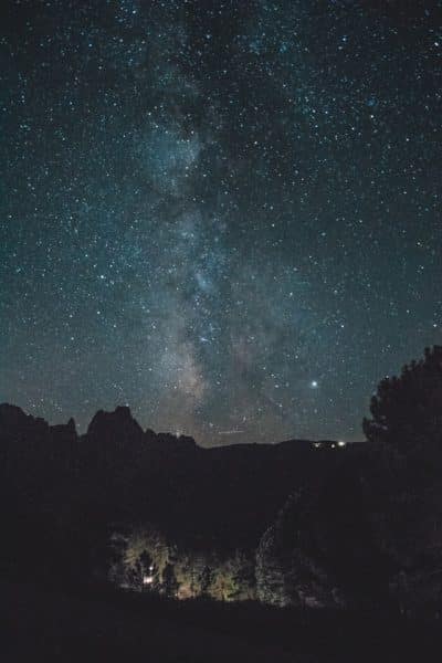 Ciel étoilé à Capo di Muro dans le sud de la Corse.