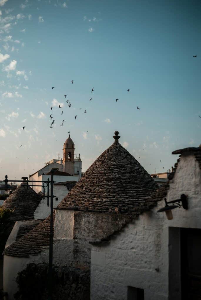 Fin de journée sur un trullo d'Alberobello