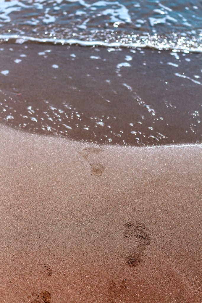 Pause baignade dans une crique qui longe le Camino de Ronda de S'Agaró. 