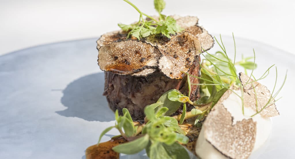 Entrée aux truffes proposée par la Table du Saint Christophe à La Baule