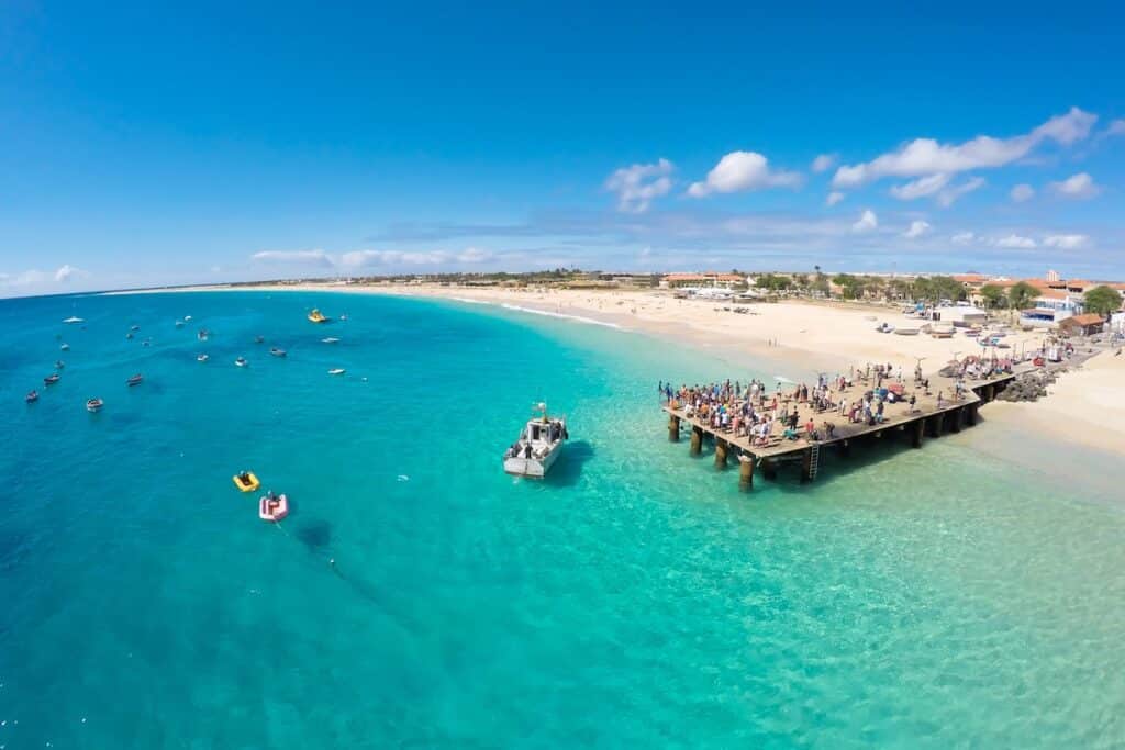 Le ponton de Santa Maria, ile de Sal, Cap Vert