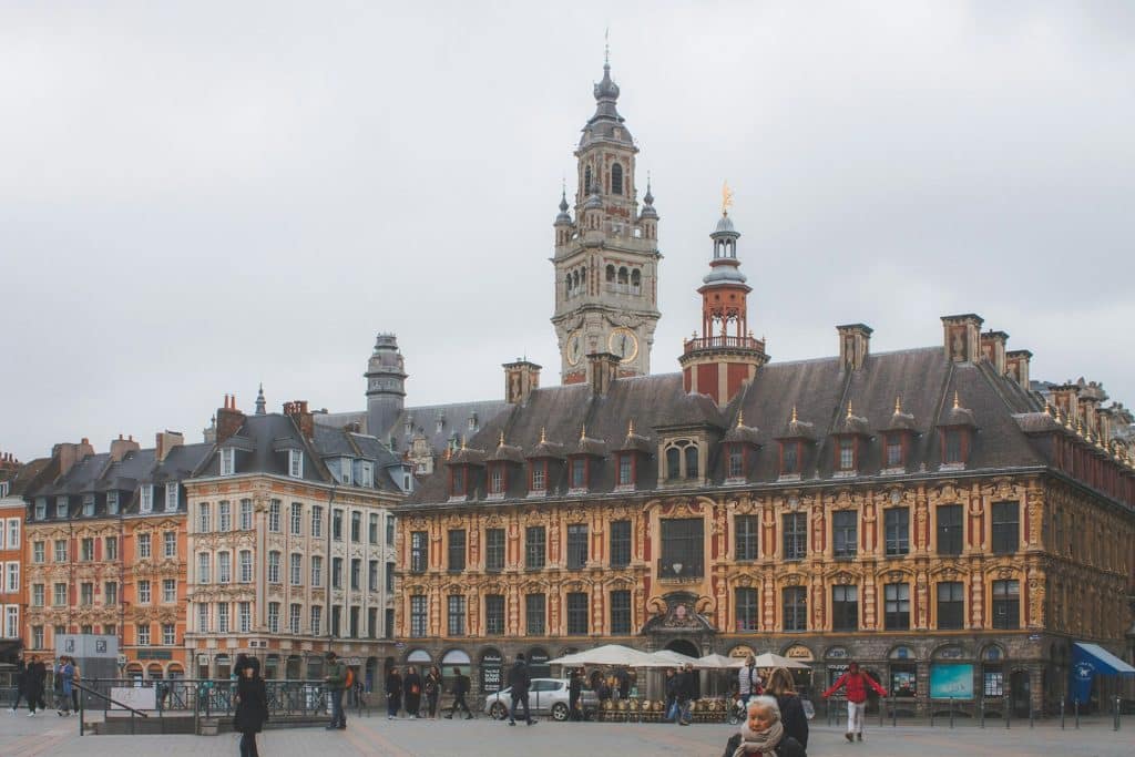 La Grand place à Lille, un jour d'hiver